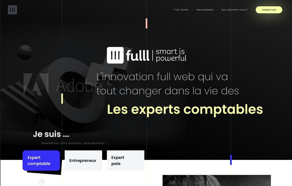 Page d’accueil du site Fulll